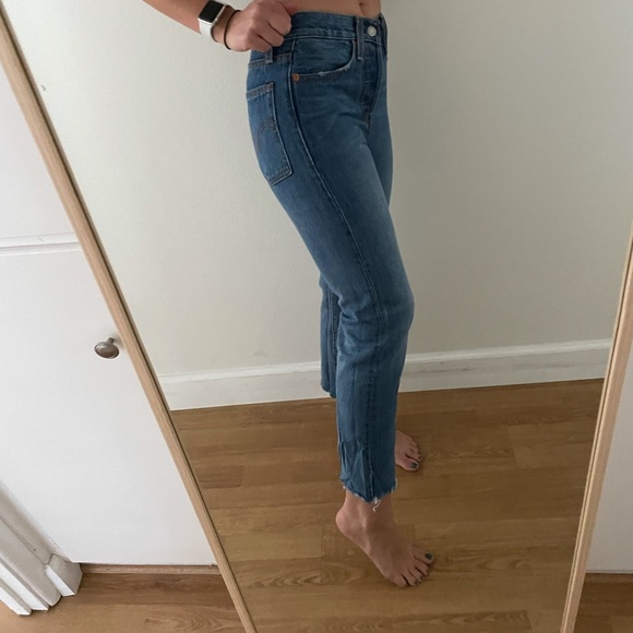 Levi’s Wedgie Straight Denim Jeans Raw Hem - Picture 4 of 4